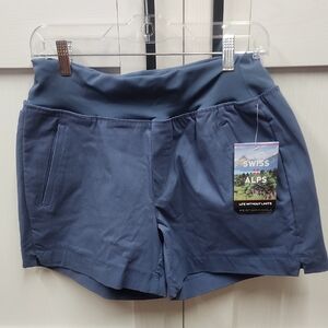 Swiss Alps NWT Hiking Shorts In Blue Casual Outdoors